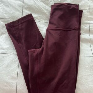 Lululemon Women’s Wunder Train Maroon Leggings